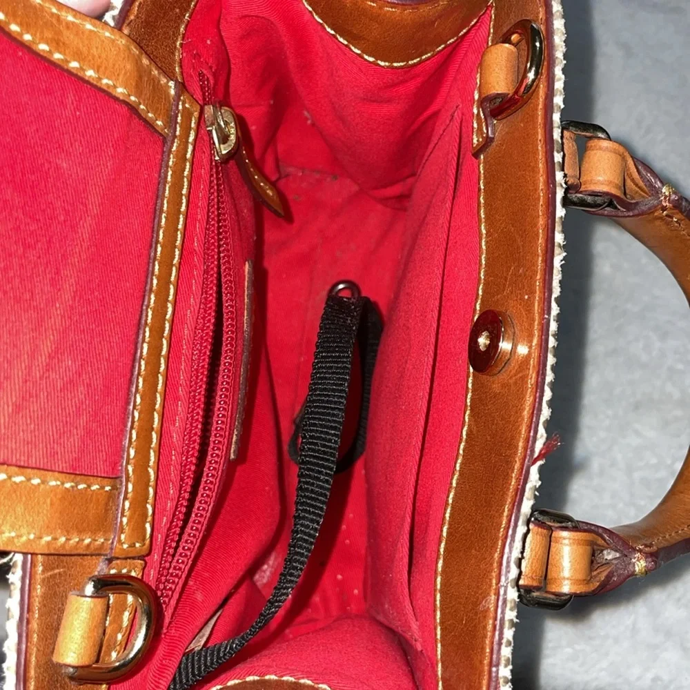 Dooney & Bourke Tan and Brown Snake Print Handbag - Picture 7 of 14